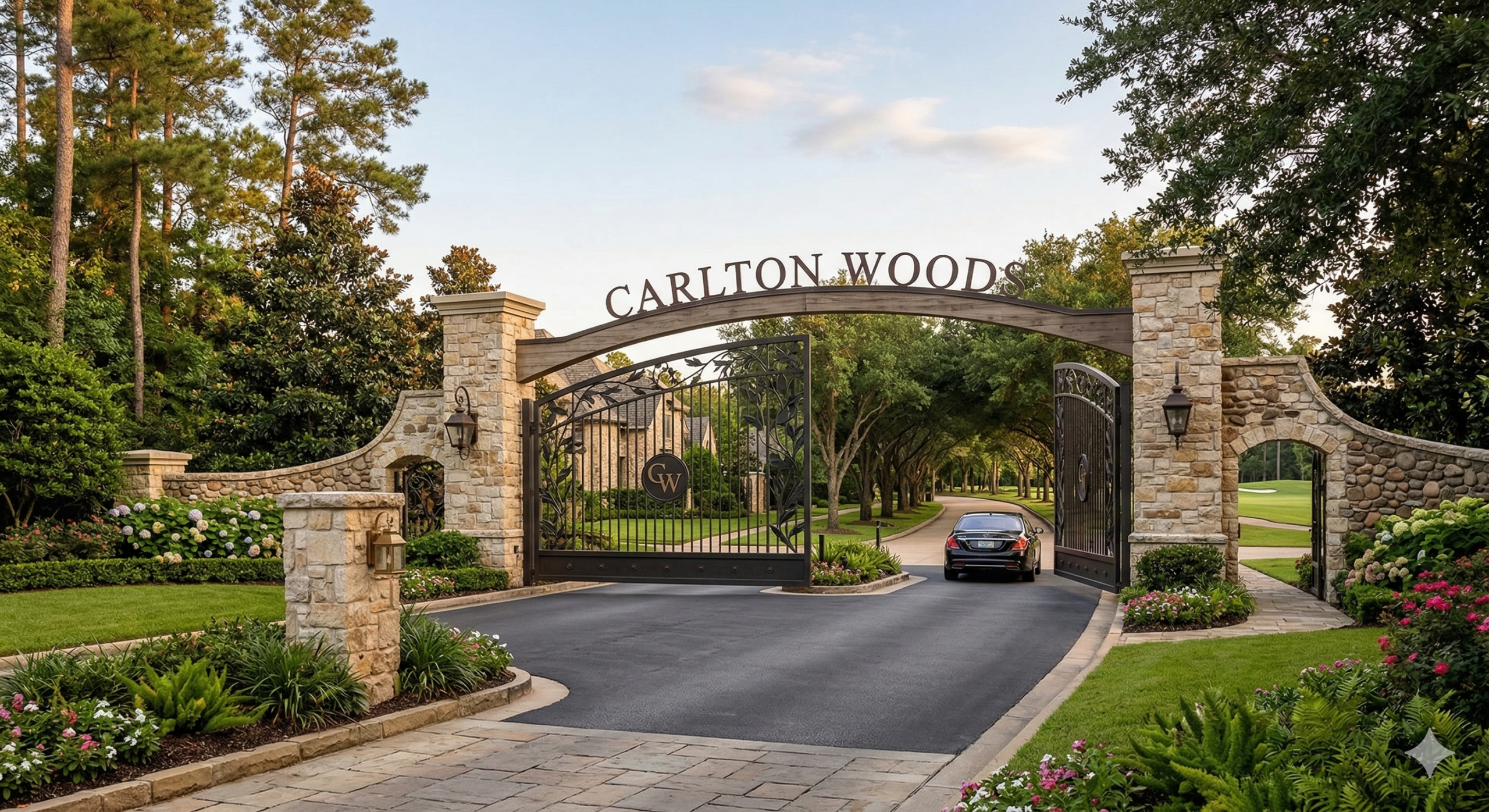 Historical Gate of Carlton Woods The Woodlands