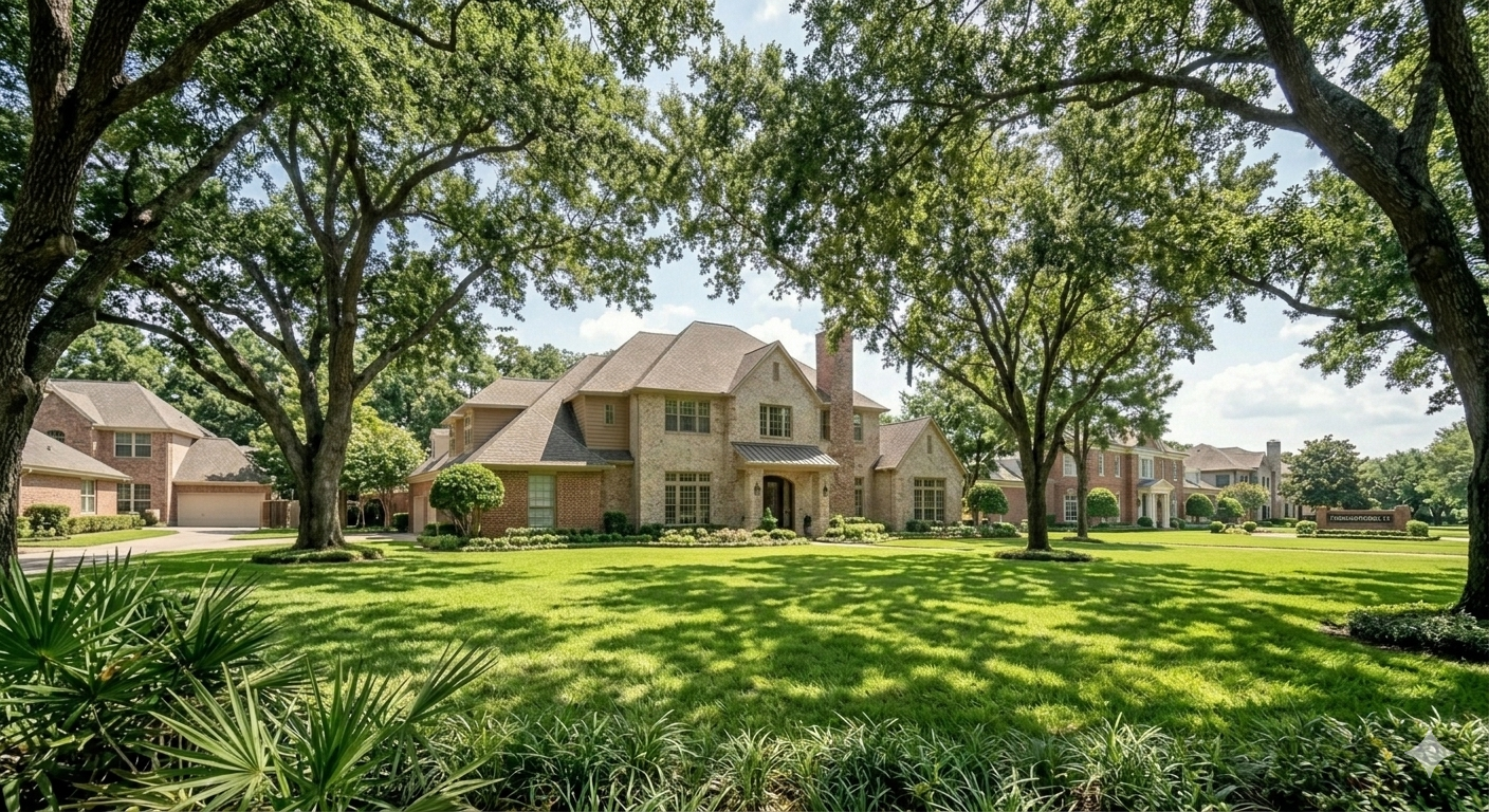 Traditional Richmond TX Custom Estate with Mature Oak Canopy